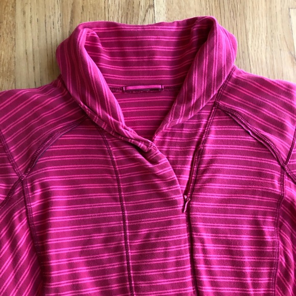 Lululemon Red & Pink 1/2 Zip - Picture 2 of 3